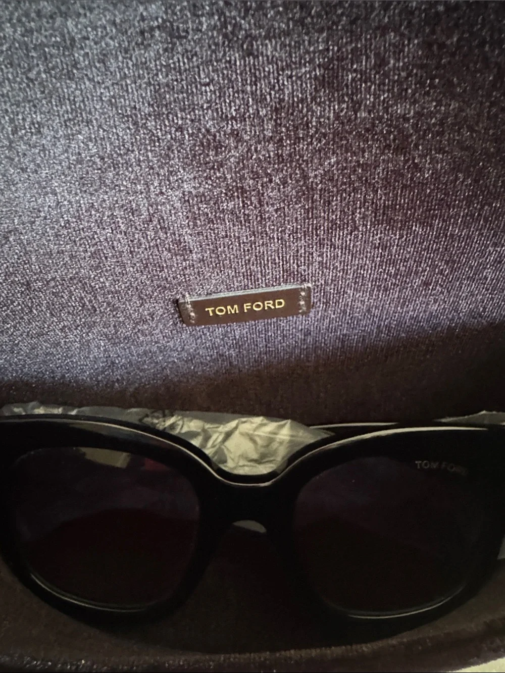 Tom Ford Black Sunglasses with Gradient Gray Lenses